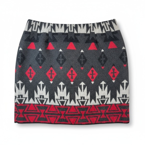 Vintage 90s "The Last Best Place"‎ Wool Blend Southwestern Skirt Plus Size 16 - Picture 2 of 9